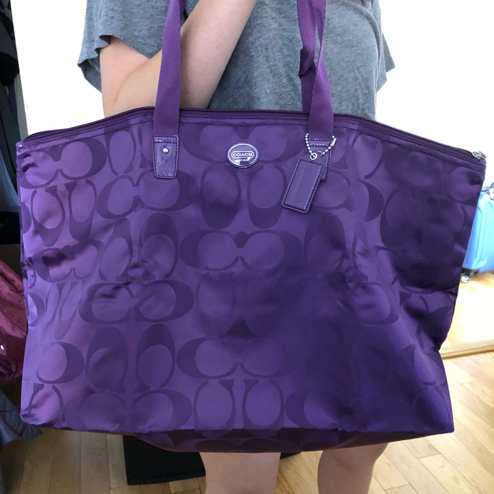 Purple coach bag